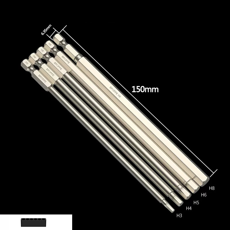 Hex Head Allen Wrench Drill Bit Set S2 Alloy Steel Metric Hexagonal Bit Set Magnetic Tip Hex Key Screwdriver Bits for Electric D: army green