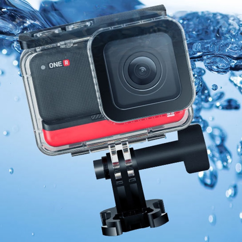 Telesin 40M Onderwater Behuizing Case Waterdichte Protector Cover Voor Insta360 Een R 4K Camera Case Accessoires