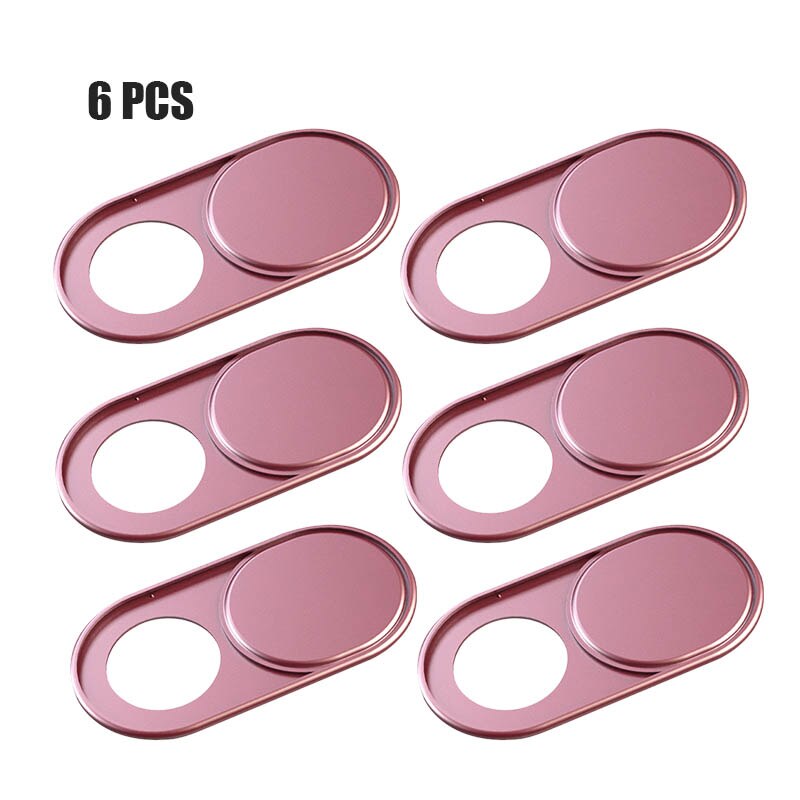 1/3/6 Stck! Webcam Abdeckung Metall Material Telefon Datenschutz Aufkleber Universal- für iPhone iPad Computer Anti Spion Schiebe Kamera Abdeckung: 6 Stück Rose Gold