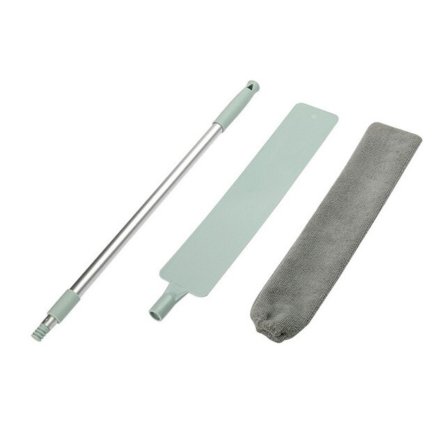 Flexibilidad Gap limpieza artefactos retráctil cepillo de limpieza cabecera cepillo para polvo pincel de mango largo: Green