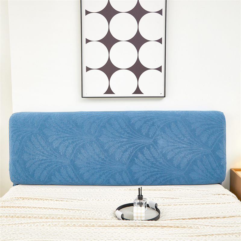 1pc All-inclusive Jacquard Bed Hoofdeinde Cover Effen Kleur Elastisch Bed Hoofd Hoes Nachtkastje Stofbeschermer voor Slaapkamer Decor