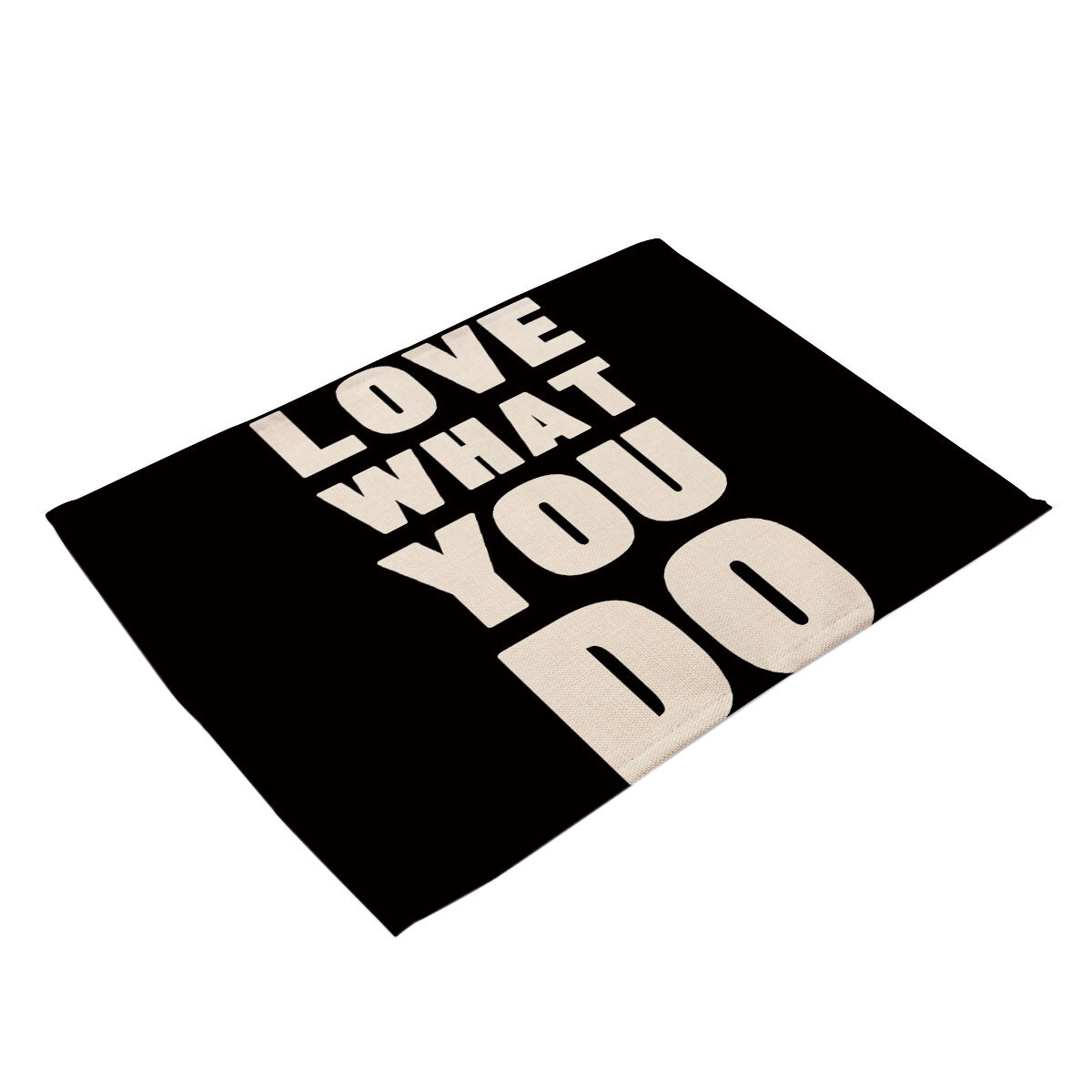 Geometric Letter Pattern Placemat Dining Table Mats Drink Coasters Cotton Linen Pads 42*32cm Kitchen Accessories: C