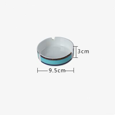 Luxury Bone China Dishes and Plates Sets Blue Ceramic Dinner Plates Restaurant Supplies Serving Dish: ashtray