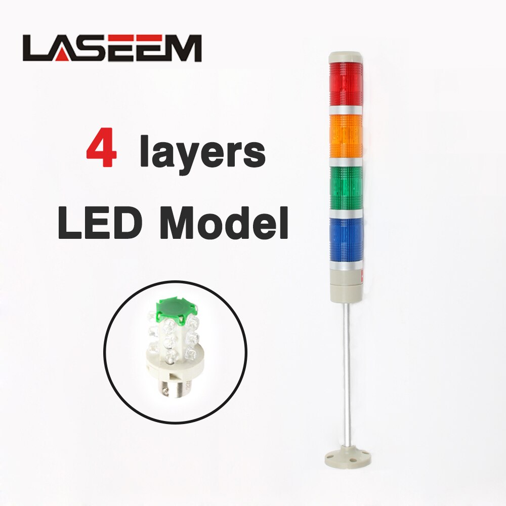 12V 24V 110V 220V Safety Stack Lamp Red Green Yellow Industrial Tower Signal steady Light LTA-502 indicator LED with buzzer