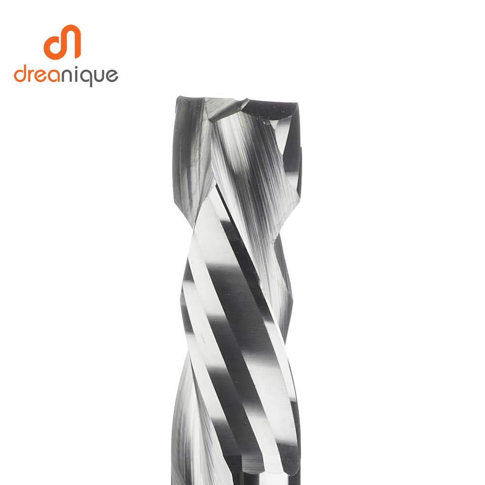 5PCS/LOT Compression Milling Cutter Woodwork DOWN Cut Two Flute Spiral Carbide Milling Tool CNC Router Bits Wood End Mill Cutter