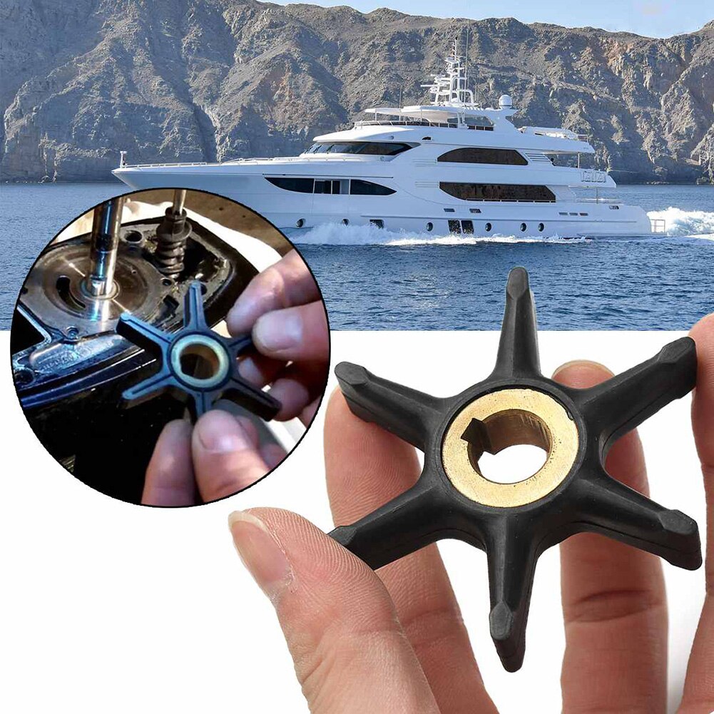 Flexible Water Pump Impeller Water Pump Engine Impeller for Johnson Evinrude 3/4/5/5.5/6/7.5HP Outboard Motor