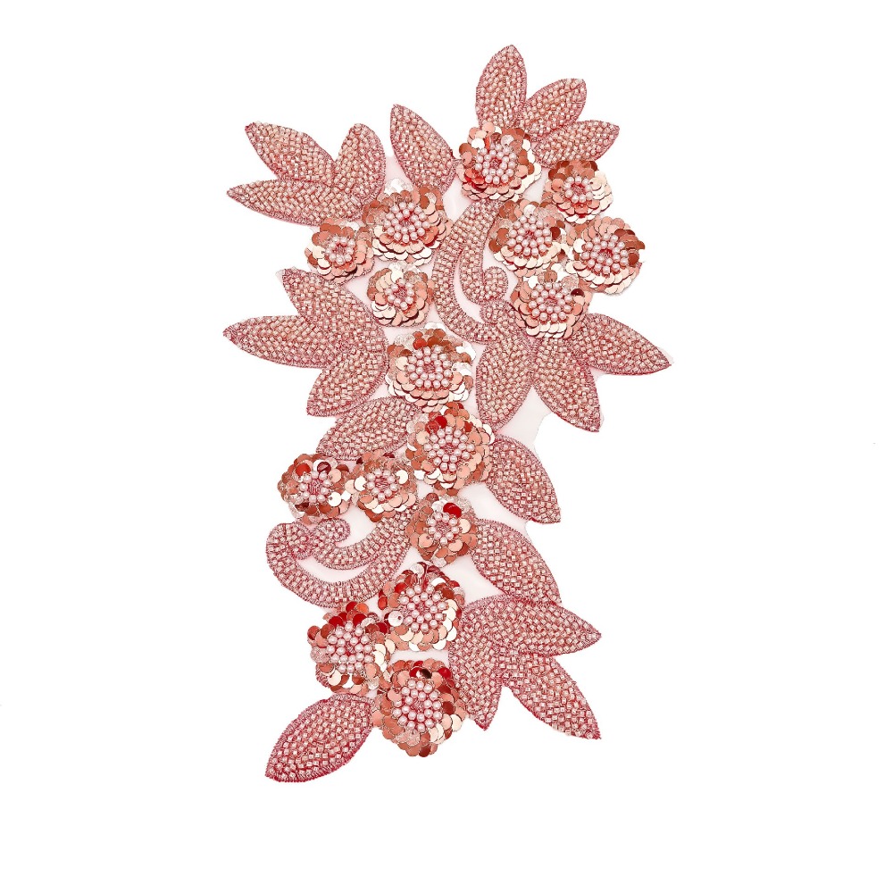 Parches bordados de flores de lentejuelas, parches elegantes y exquisitos para ropa, flores tridimensionales, apliques de ropa desmontables DIY
