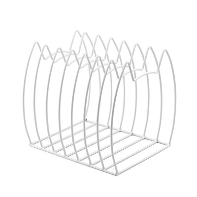 1 Pc Nordic Metal Bookends Shelf Holder Triangle 9 Grid Wrought Iron Desktop Storage Rack Bookshelf File Magazine Rack Organizer: D