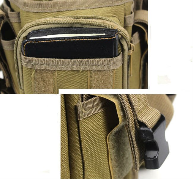 Riñonera de nailon para hombre, bolsa para pierna, muslo