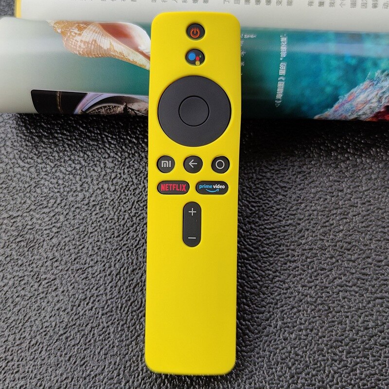Fundas de Control remoto para Xiaomi Mi Box S Mibox 4, funda de silicona a prueba de golpes y polvo, Edición Internacional: YELLOW