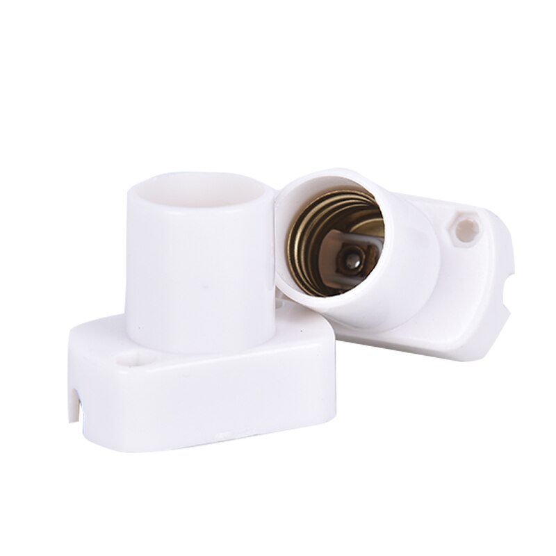Portalámparas para bombillas LED E17 E14, soporte cuadrado blanco, Base de luz a prueba de envejecimiento, 1 ud.