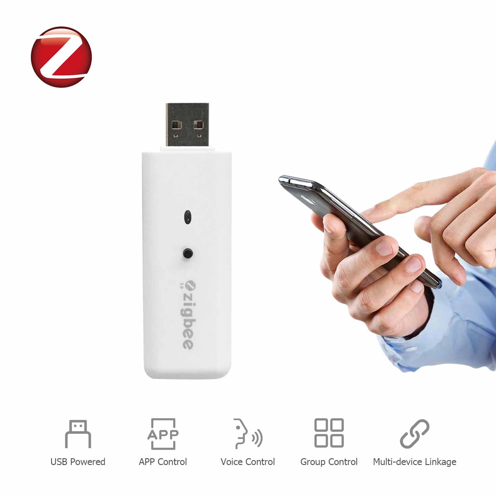 Smart ZigBee Gateway Intelligent Home ZigBee Central Hub Wireless Gateway APP Remote Control Voice Control Group Control