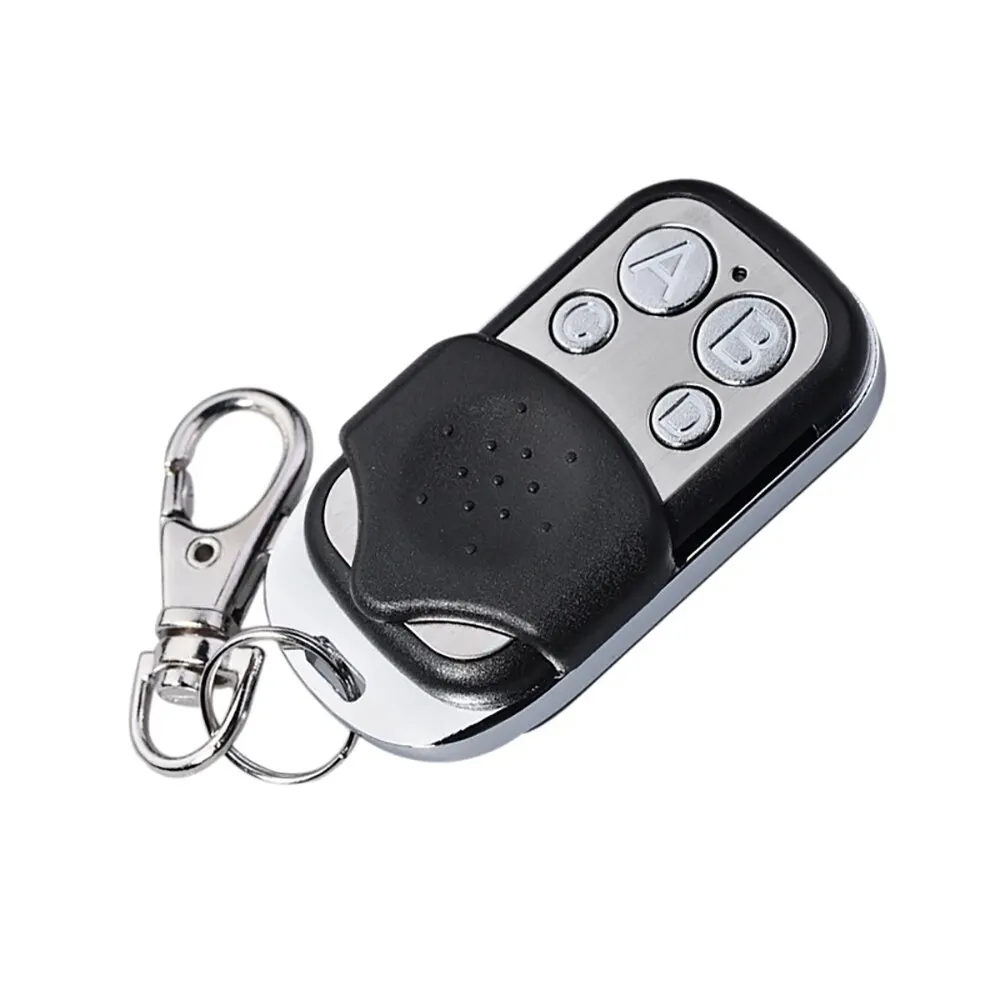 433MHz Metal Push Button Remote Control Transmitter ABCD/Lock Unlock 4Button Universal 4 Buttons Garage Door Opener Remote: black
