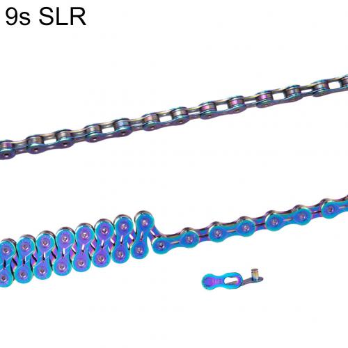 MTB Rainbow Chain Mountain Bike Road Bike Folding Bike 9 10 11 12 Speed Chain Compatible Sprocket: 9 Speed Full Hollow