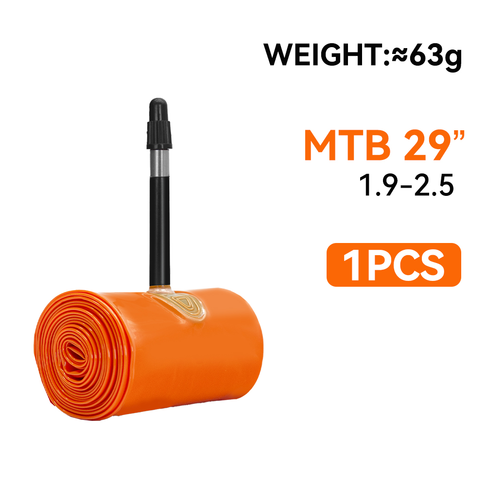 ThinkRider 1PSC telecamera d'aria per bici ultraleggera 26 27.5 29 pollici MTB Bicicletta TPU Materiale Pneumatico 45mm Valvola francese super leggero: giallo