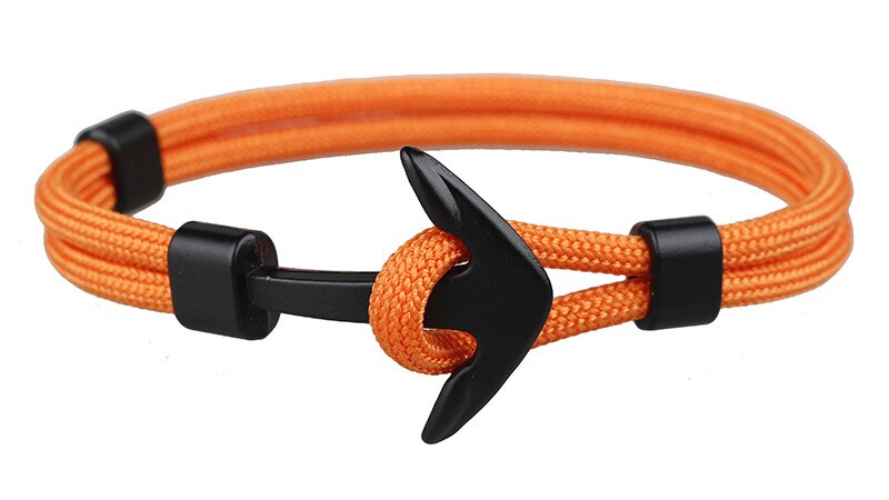 ZIG Man Anker Armband Zwarte Kleur Armband Polsband Bangle Punk Stijl Mode Jewlery Wrap armband: 6