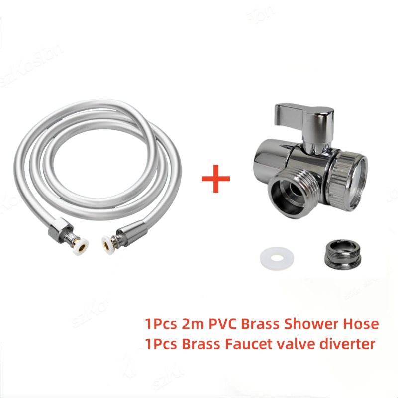 1/1.5/2m PVC Hoge Druk Zilver Gladde Doucheslang Voor Badkamer Handheld Hoofd Flexibele Sanitair anti Kronkelende GI/2 Universele: green