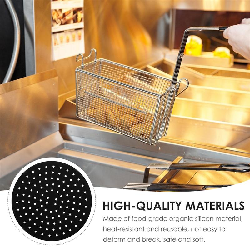 1pc Air Fryer Silicone Liner Reusable Air Fryer Liner Baking Mat Steamer Patch