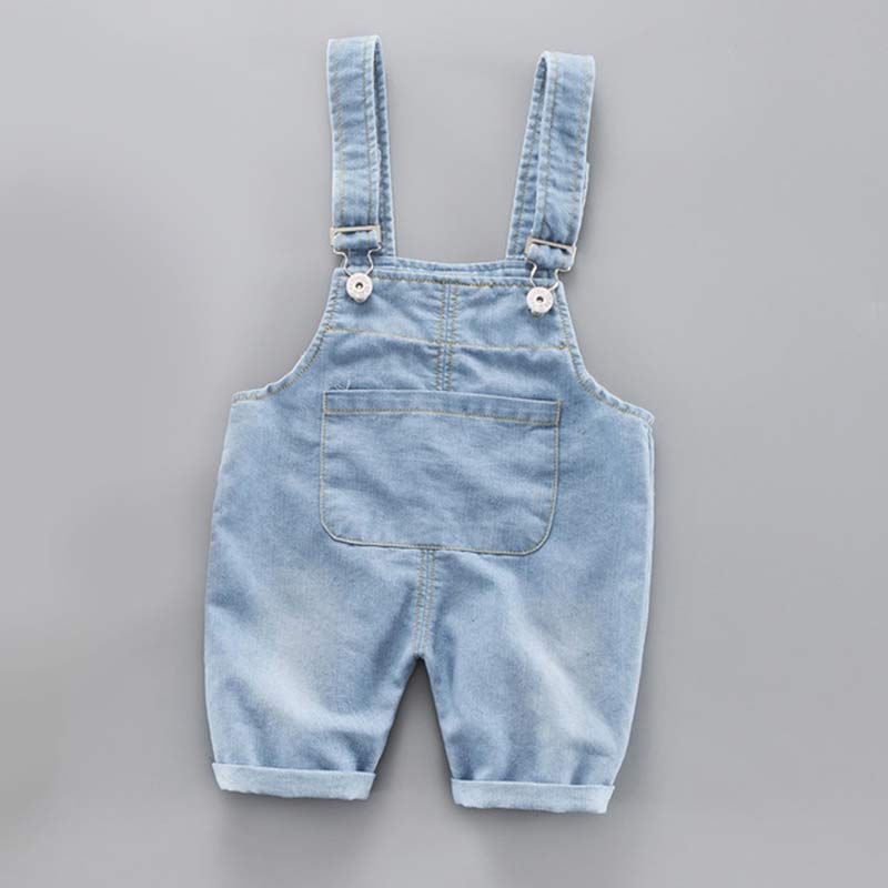 Toddlers Baby Boys Girls Suspender Pants Children Cotton Elastic Denim Pants Overalls Trouserss: 4T