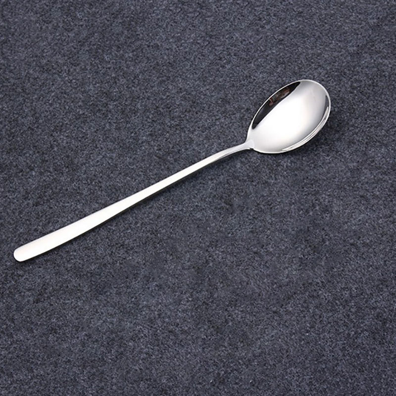 5PCS Stainless Steel Spoons with Long Handle Spoon 4 Color Rose Gold Soup Spoon for Ice Cream Dinner Spoons Rice/Salad Tableware