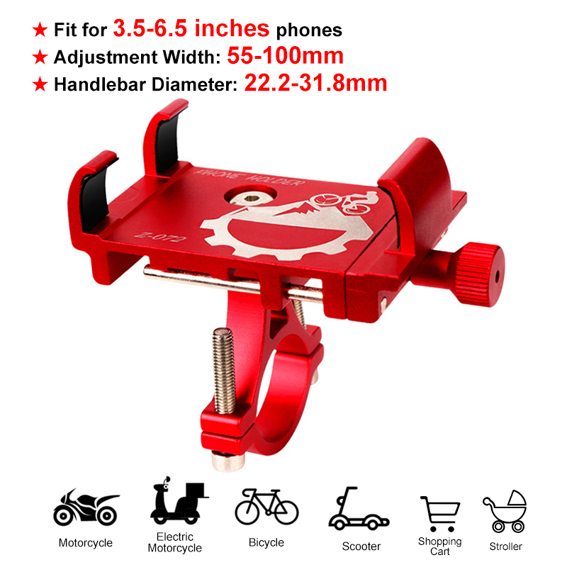 Gub Plus 9 Motorfiets Telefoon Mount Draaibare Fiets Mobiele Telefoon Houder Mtb Rekken Fietsen Scooters Mount Fiets Accessoires: B2 red