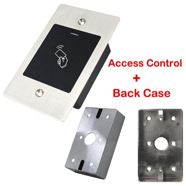 IP66 Waterproof Metal RFID reader Access Control RFID 125KHZ Reader Embedded RFID Access controller 2000 user: AC and back case