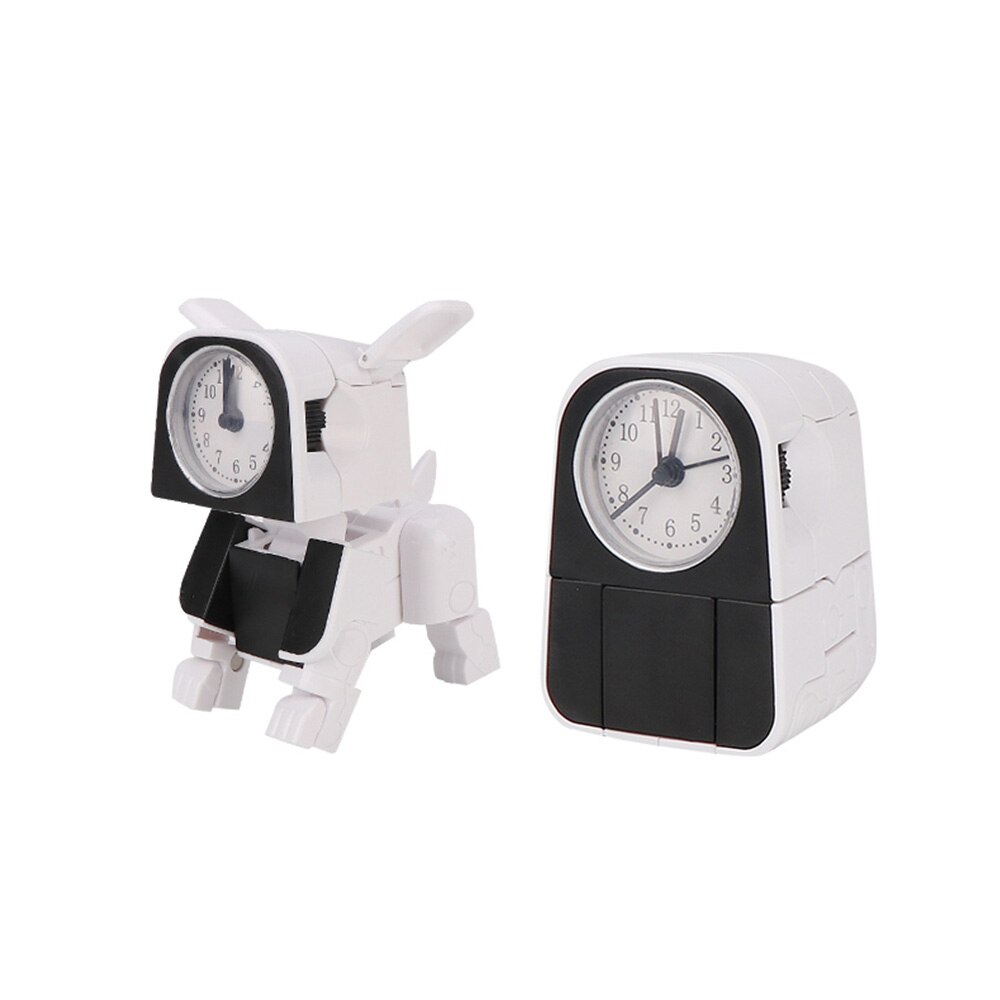 Neue Mini Hund bilden Uhr Spielzeug Nette Variante Wecker Roboter Spielzeug Früer Bildung Spielzeug Für freundlicher Baby Nette Welpen gehen Spielzeug: Weiß