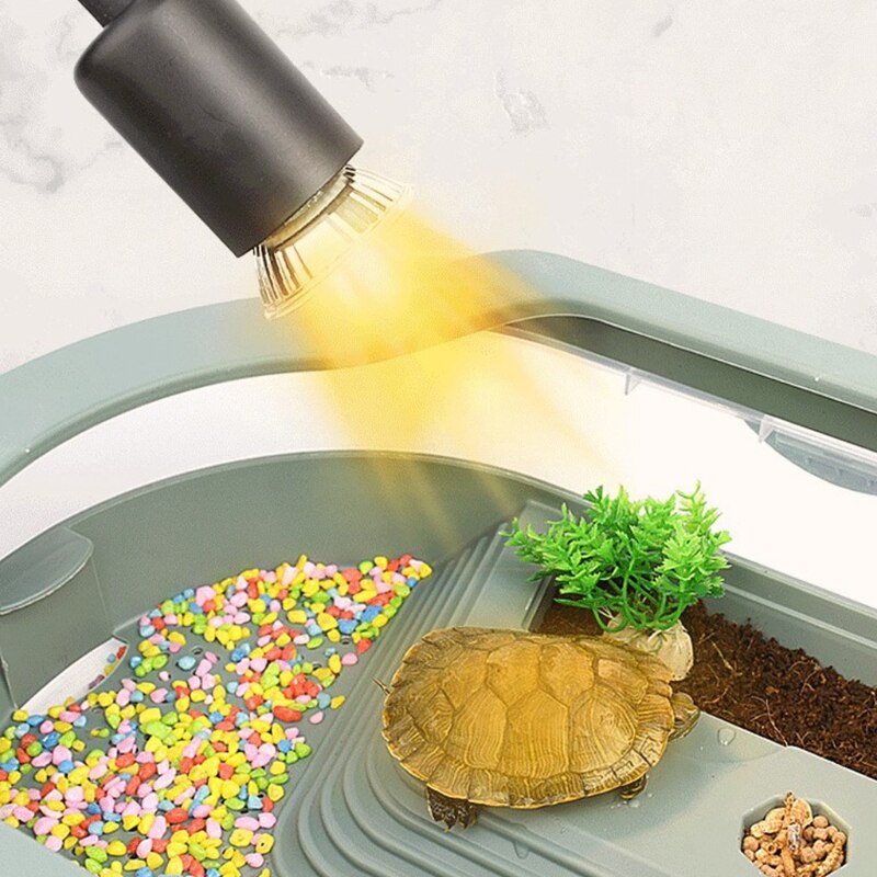 Turtle Tank Reptile Detachable House Easy to Change Water Plastic Habitat