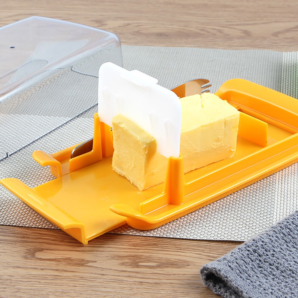 1 Set Household Butter Box For Cutting Vegetables Rectangular Container With Lid Portable Sealed Storage Dish Cheese Practical