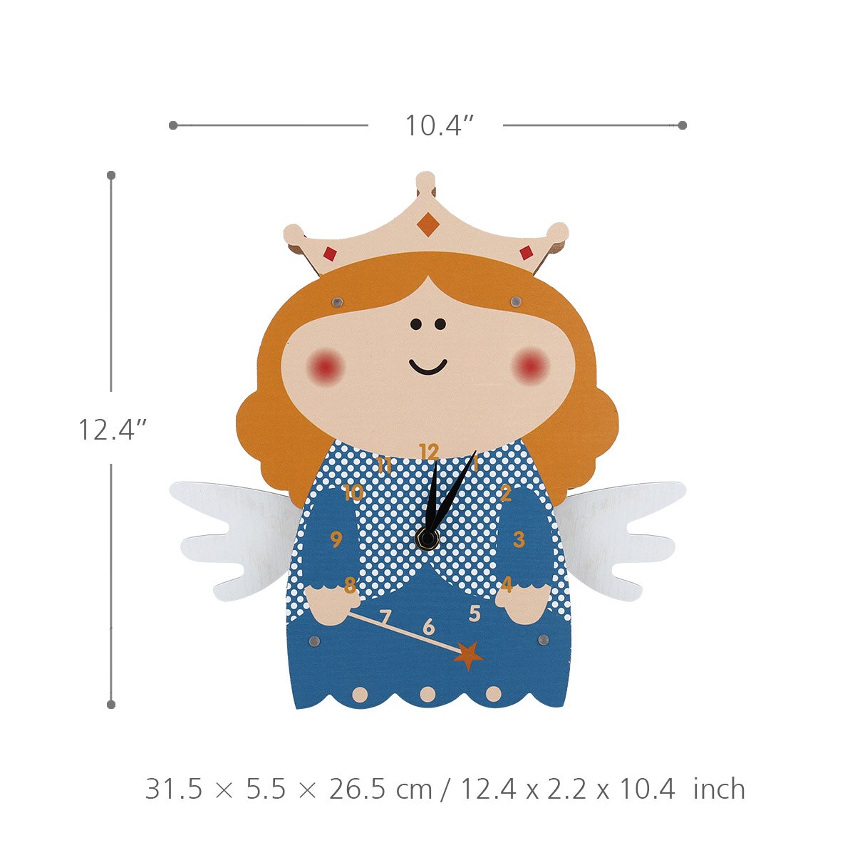 Tooarts dessin animé Animal horloge Lion horloge MDF en bois horloge murale pour enfants chambre salon, décor à la maison: Gris