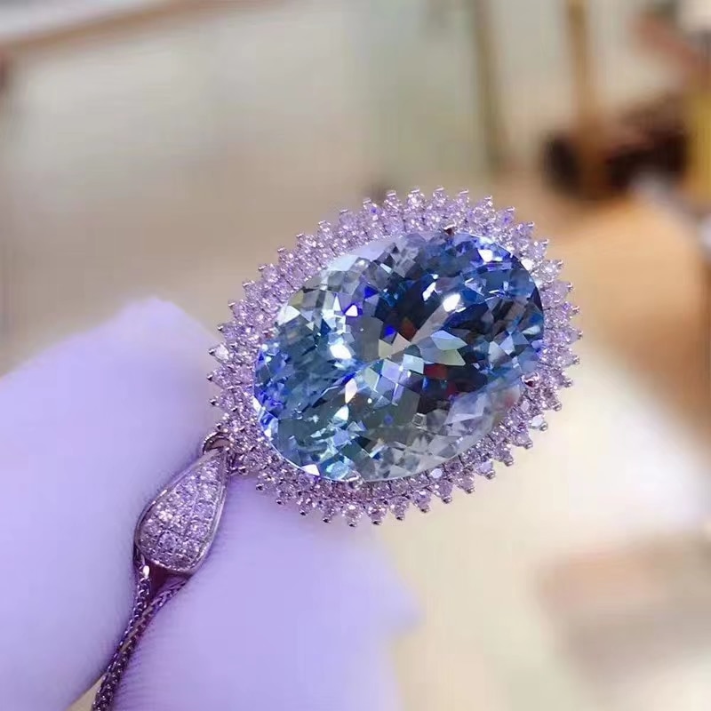 KJJEAXCMY feine schmuck natürliche blaue topas 925 Sterling silber frauen anhänger halskette kette unterstützung Prüfung