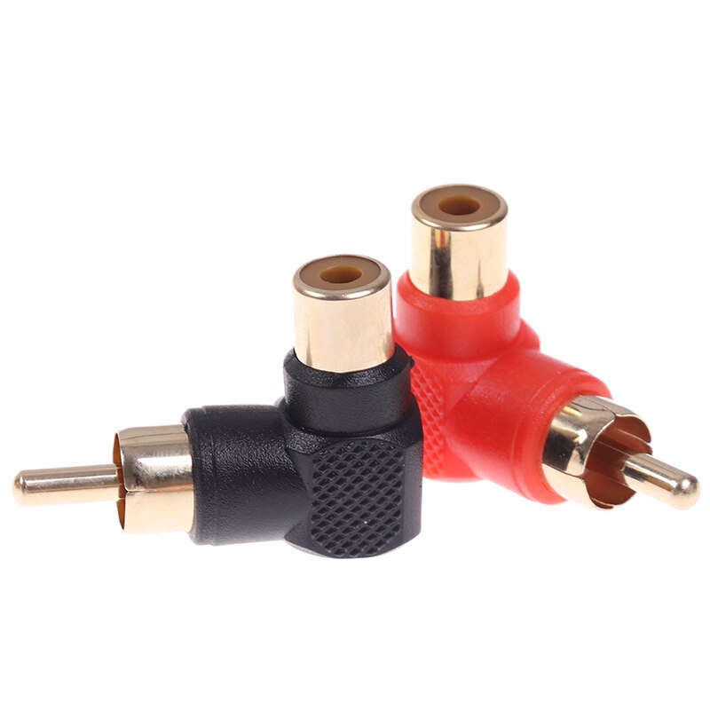 2Stck 90 Grad RCA Rechten Winkel Stecker Stecker Adapter Männlich Zu Weiblich M/F 90 Grad Ellenbogen Audio- Adapter