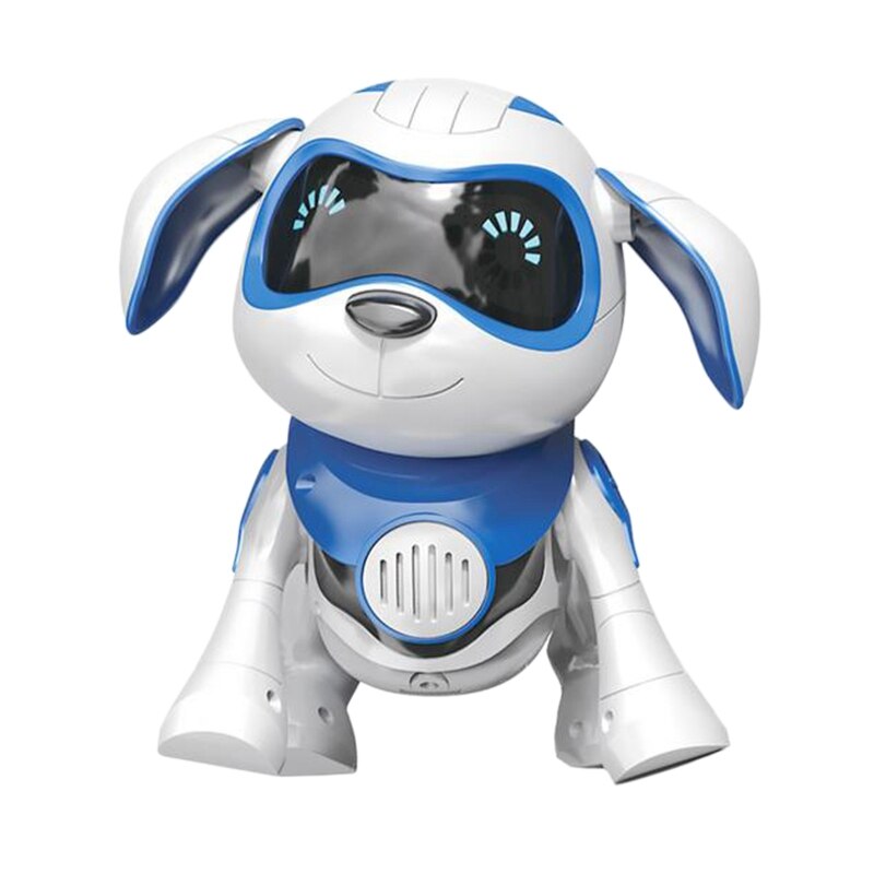 Juguetes electrónicos para mascotas de Perro Robot, Robot inalámbrico, Sensor inteligente para cachorros, caminará hablando, Robot remoto para perros, juguete para mascotas para niños, niños y niñas: Blue