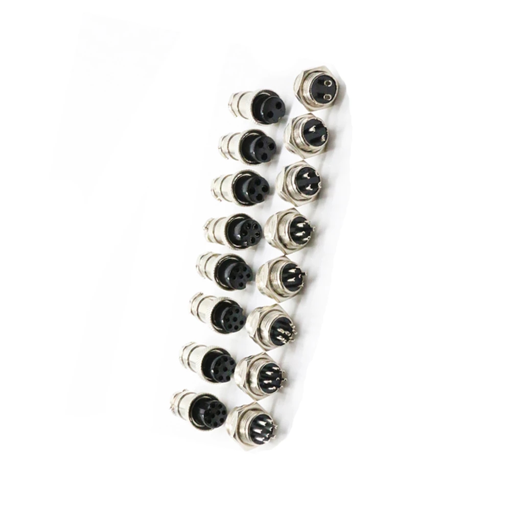 1Set/Lot GX16 2/3/4/5/6/7/8/9/10 Pin Male and Female 16mm L70-78 Circular Aviation Socket Plug Wire Panel Connector