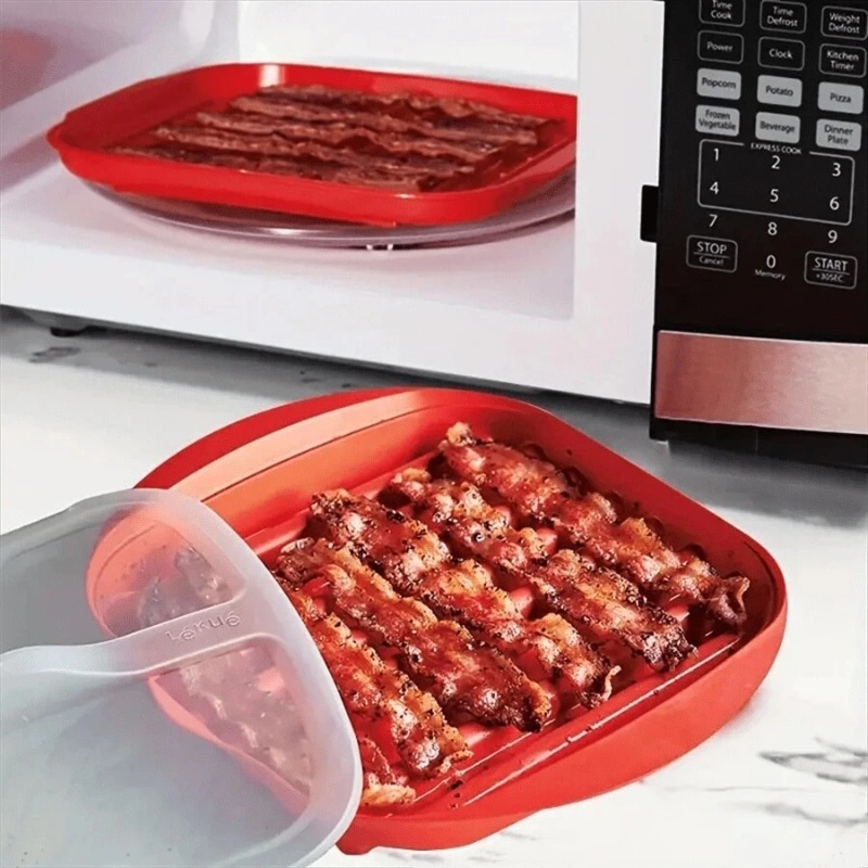 Fleck-Backblech, Mikrowellenherd, Grilltablett, Mikrowelle, Mikrowelle, Speck, Braten und Grillen