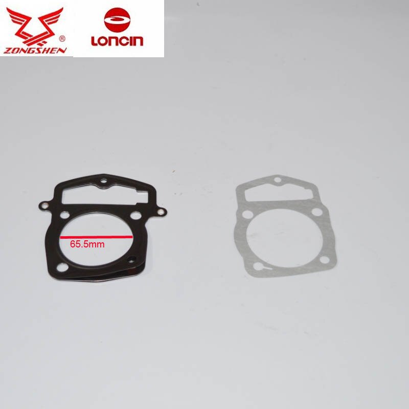 LC170MM ZS169MM zongshen 250cc CB250 air cooled full set engine gasket loncin cylinder head gasket dirt bike atv quad lx166fmm: 65.5mm gasket