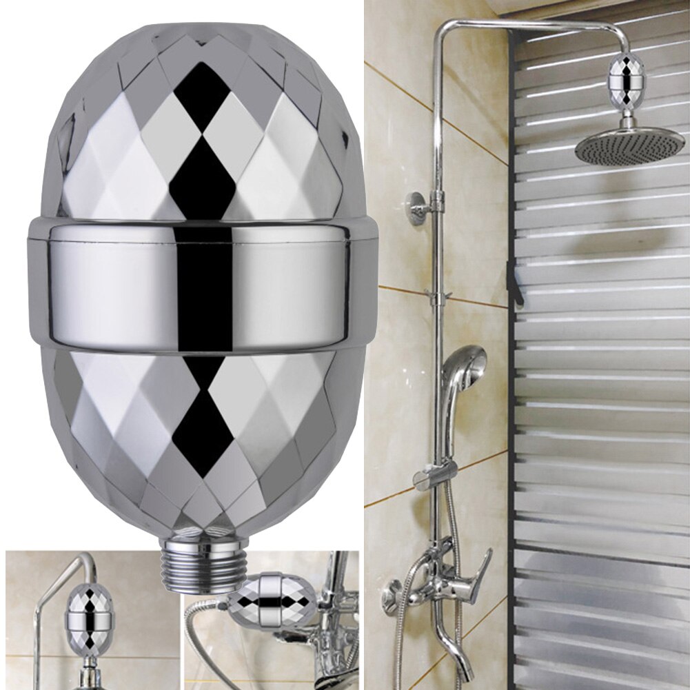 Højtydende universalbrusebadfilter med udskiftelig flertrins filterpatron  p7 ding