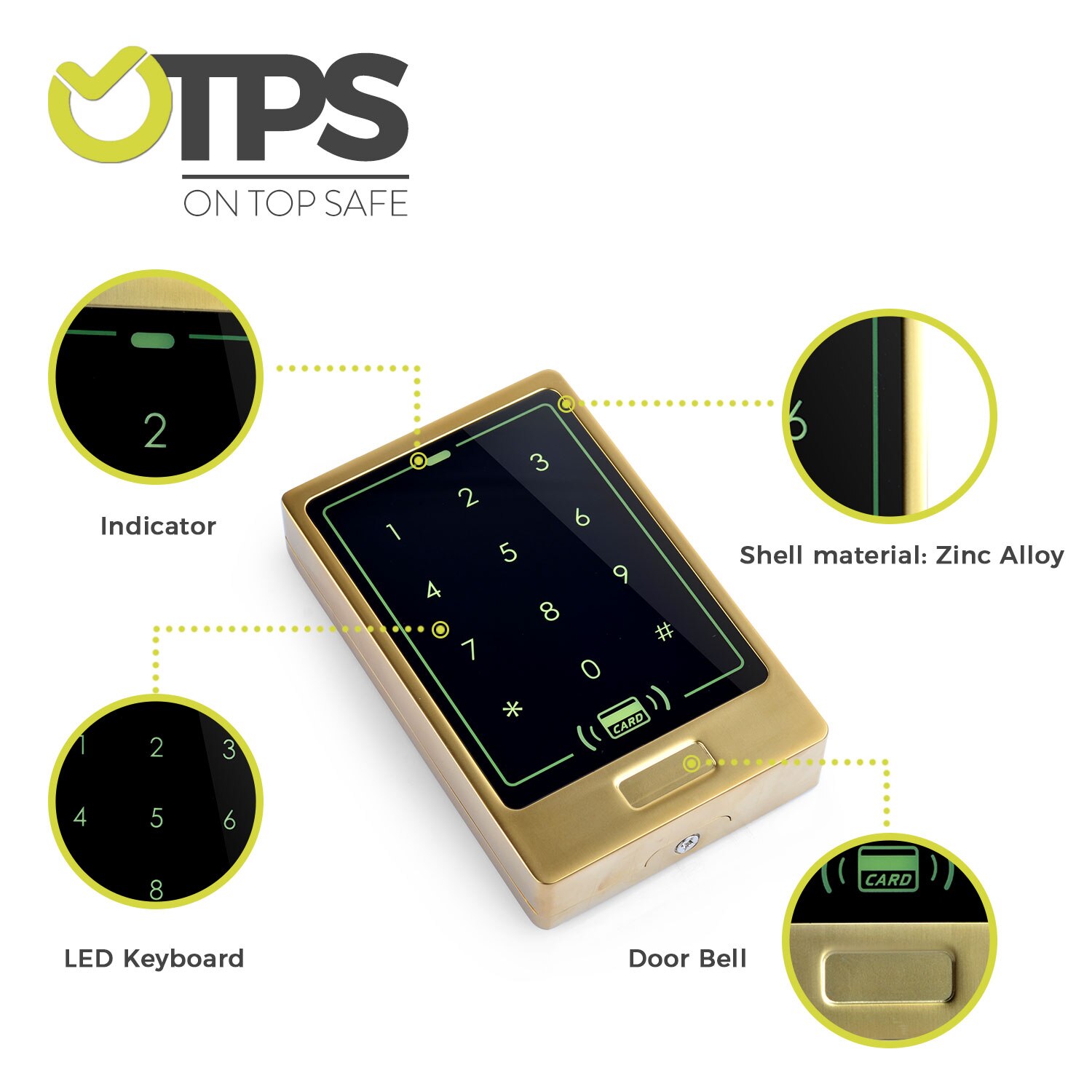 Teclado de control de puerta de acceso, 125KHz, placa de Control de acceso independiente Wiegend