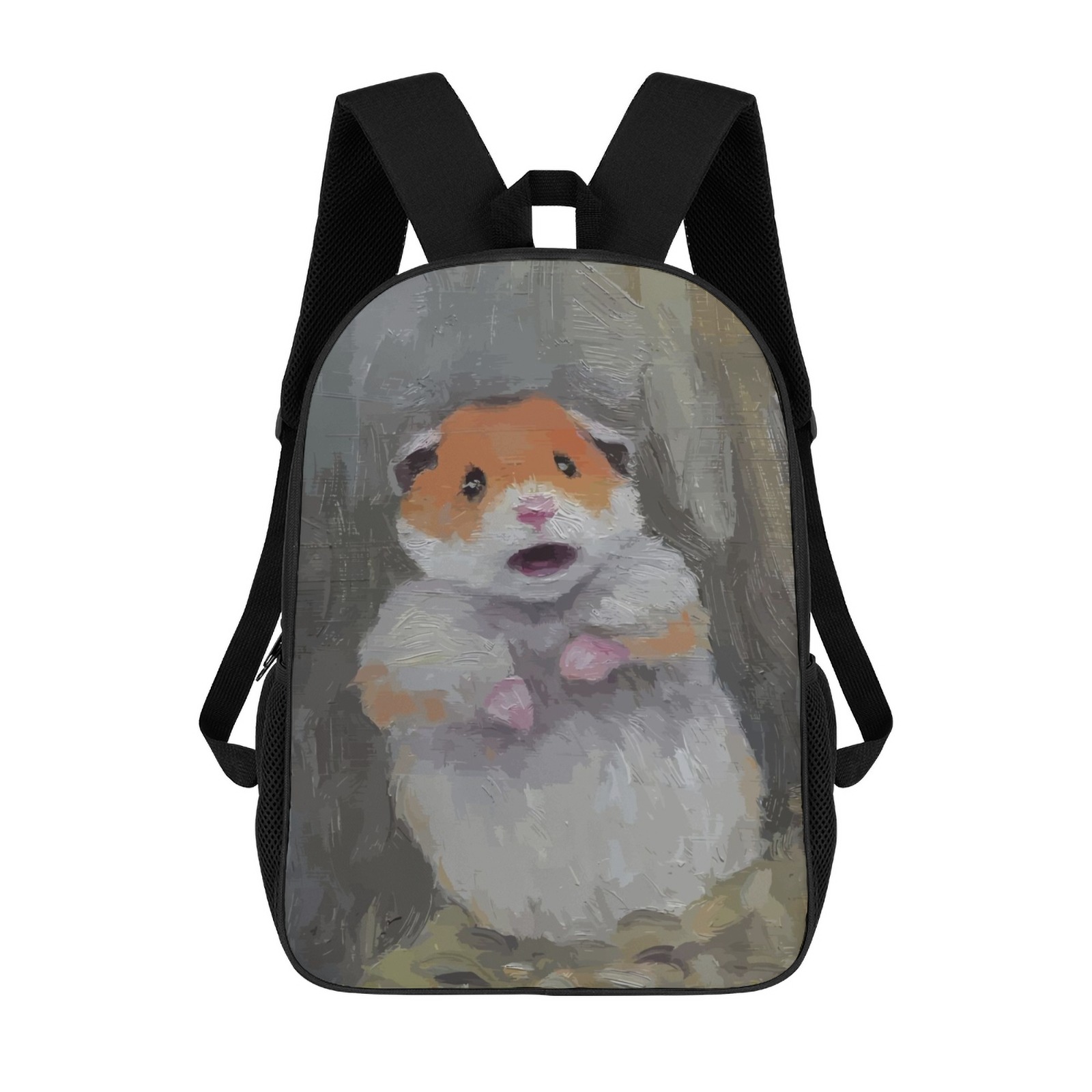 Hamster Meme Backpack Printed Book Bag School Teenager'S Backpack 17 Inch School Backpack Bag: Default Title