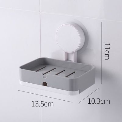 Porte-savon mural Double couche, support de rangement de salle de bains, ménage porte-savon étanche, accessoires de salle de bains: Gray A