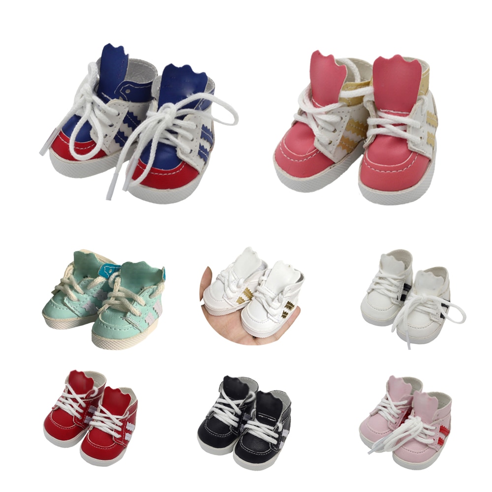 5.3*2.8cm kpl mini-nuken urheilukenkiä 14.5 tuuman nukeille sopivaksi sopivaksi sopivaksi, 20cm pehmoista exo 1/4 bjd-nukelle sopivaa kangaslenkkaria, saappaita, asusteita, leluja