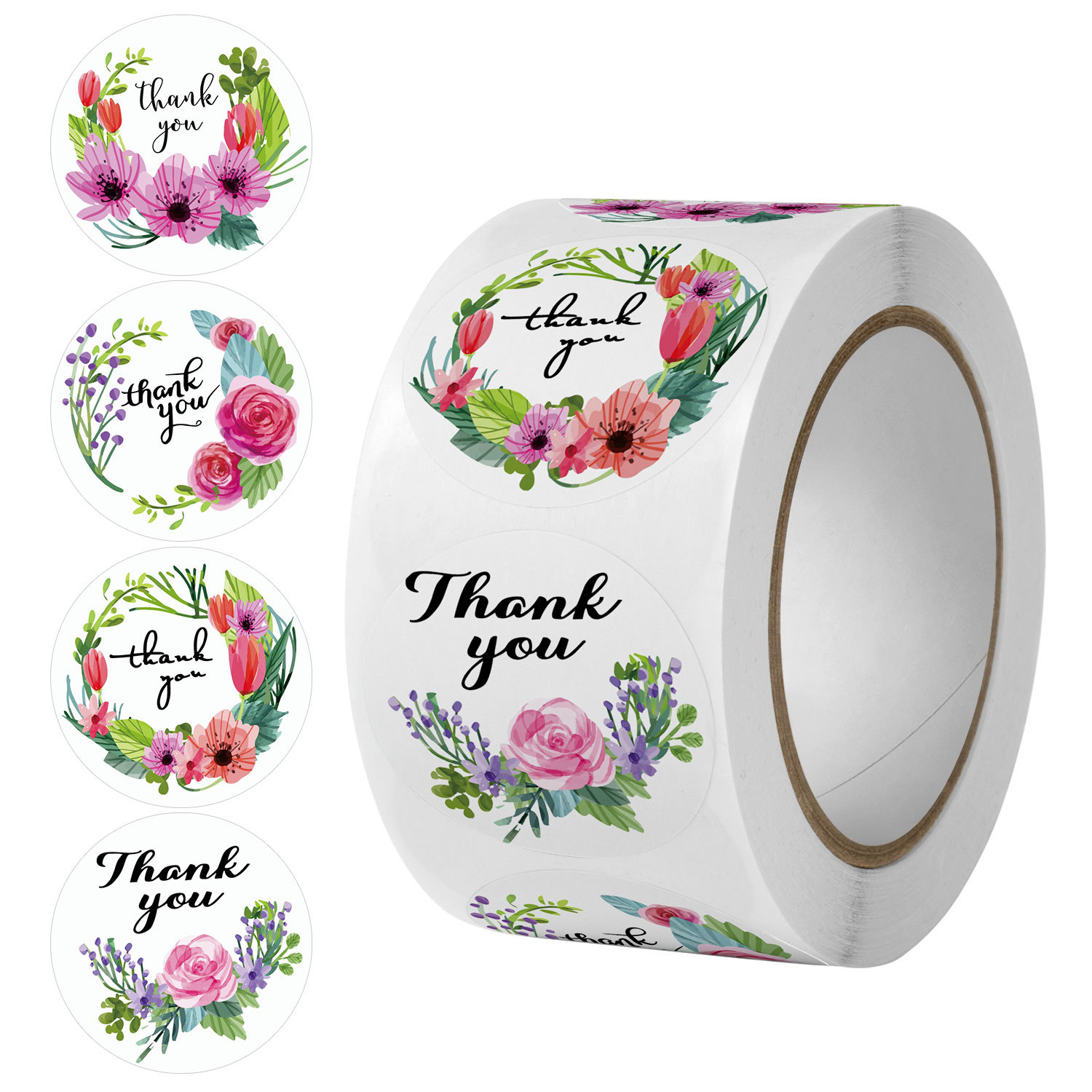 Pegatinas de agradecimiento para joyería, etiquetas autoadhesivas para envolturas de de boda, bolsa de embalaje para pequeñas empresas, , 25mm, 500 piezas: YELLOW