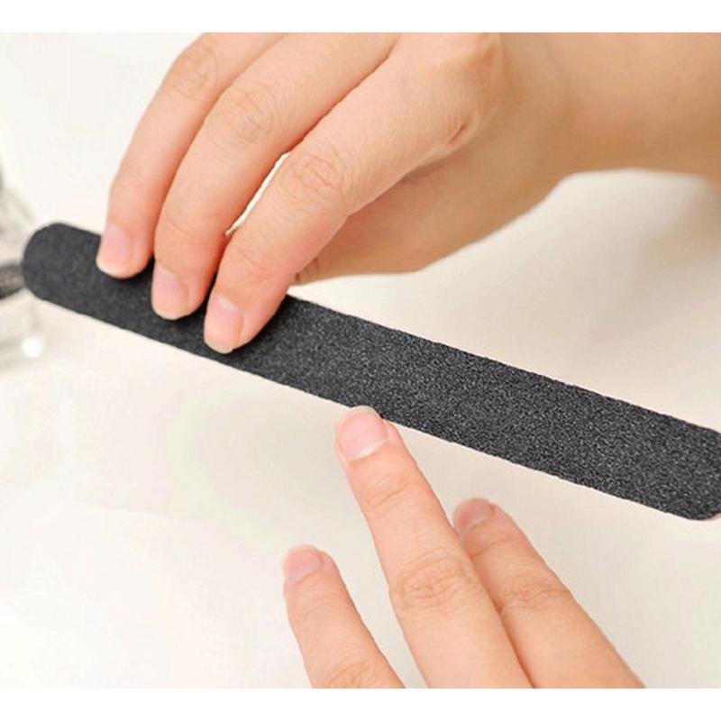 Zwarte schuurvijl, buffer, dubbelzijdige nagelkunst, manicure, schuurvijl voor salon, manicure, uv-gelpolijstmachine