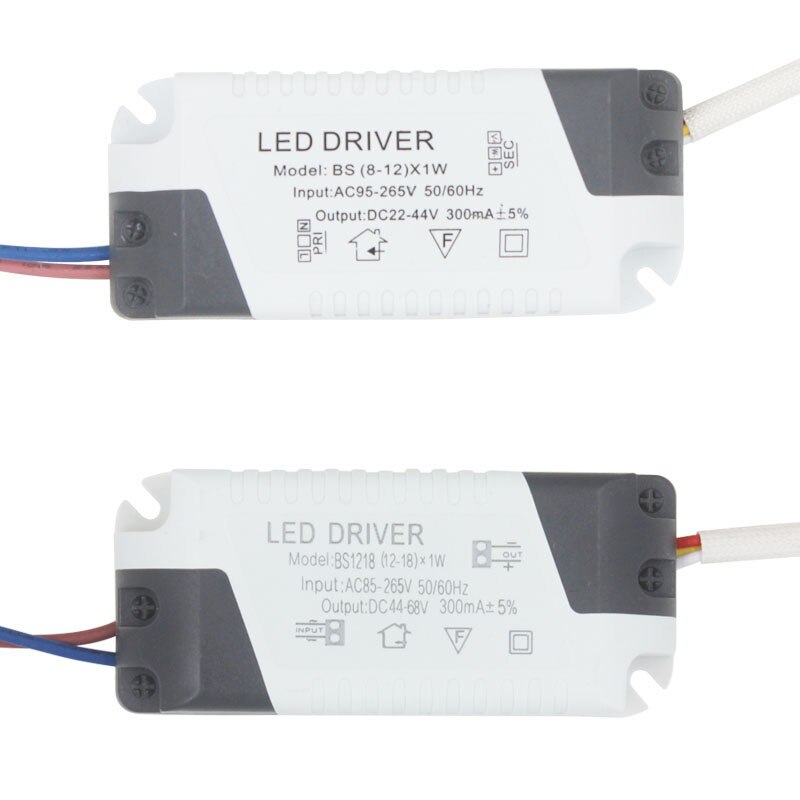 Ac dc transformer led driver strømforsyning 3w/4-7w/8-12w/12-18w/18-24w 280ma leds høj ydeevne og simpel installation