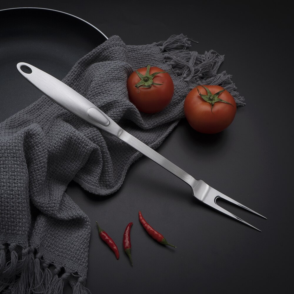 Slotted Turner Cookware High Grade #430 Stainless Steel Skimmer Slotted Spoon Soup Ladle Fork Kitchen Accessories Cooking Tool: Fork