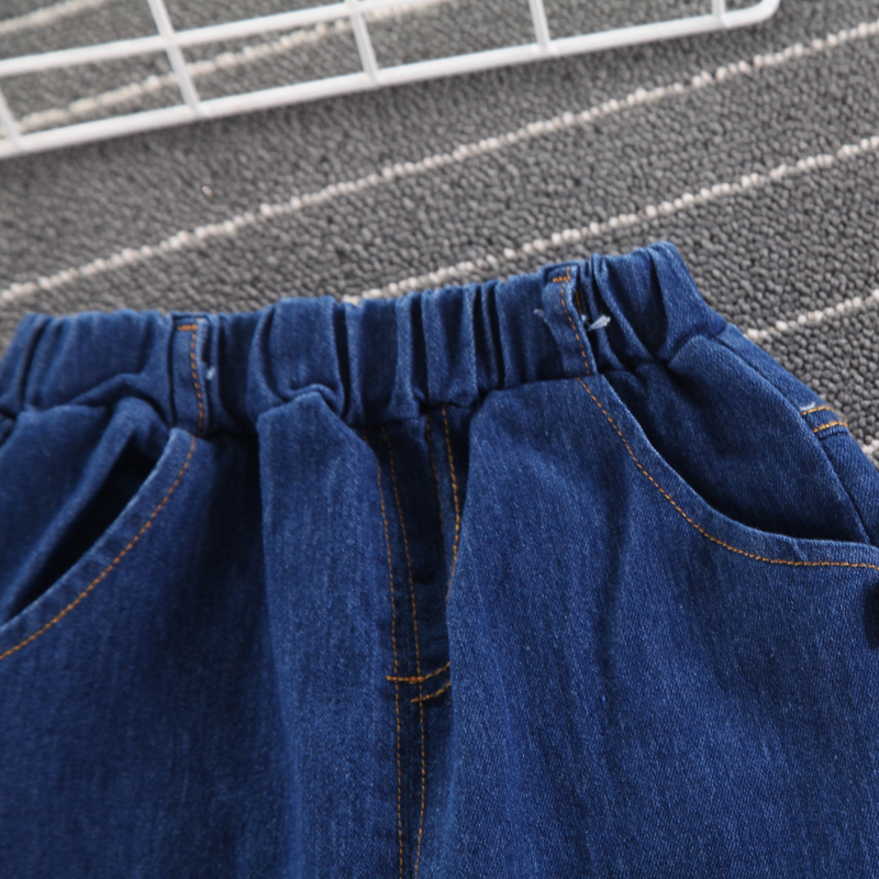 Baby Girl Boy Jean Pant Infant Toddler Child Harem Button pantaloni tascabili Baby Boy Girl Casual School Pant Baby Clothes 1-5Y
