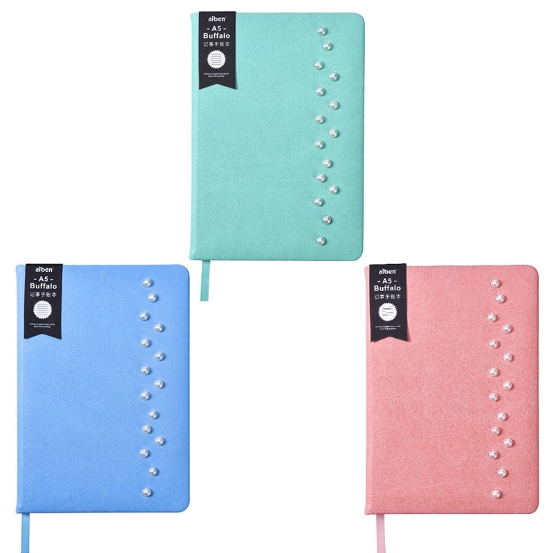 A5 Business Leather Notebook Journal Agenda Lined Paper Diary Planner Notepad