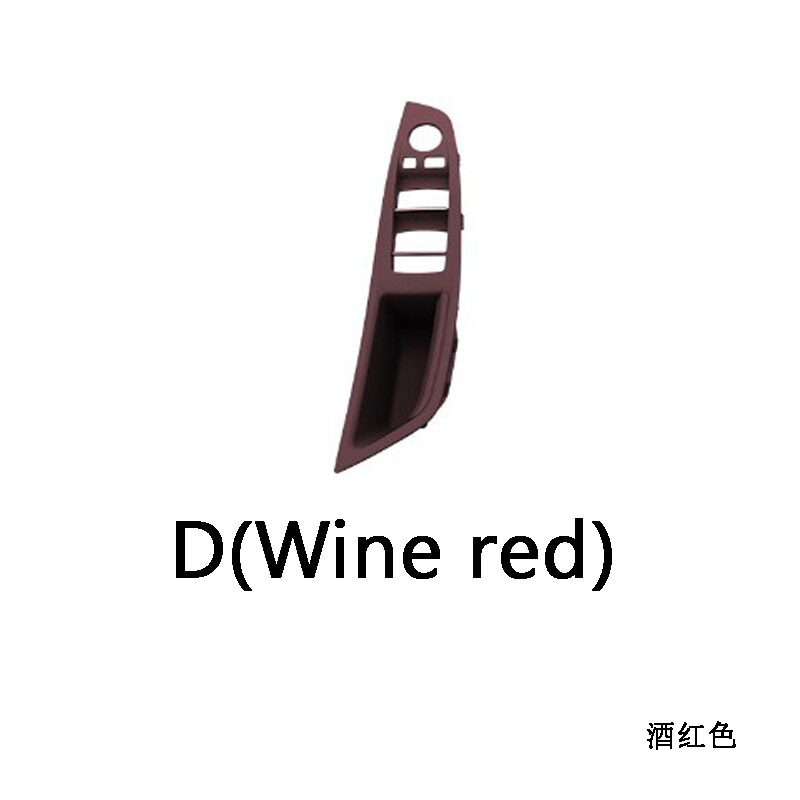 Til bmw 5 serie  f10 f11 f18 dør indvendigt håndtag venstre hoveddør indvendigt dørpanel førersæde knap skifte ramme opbevaringsboks: Rød