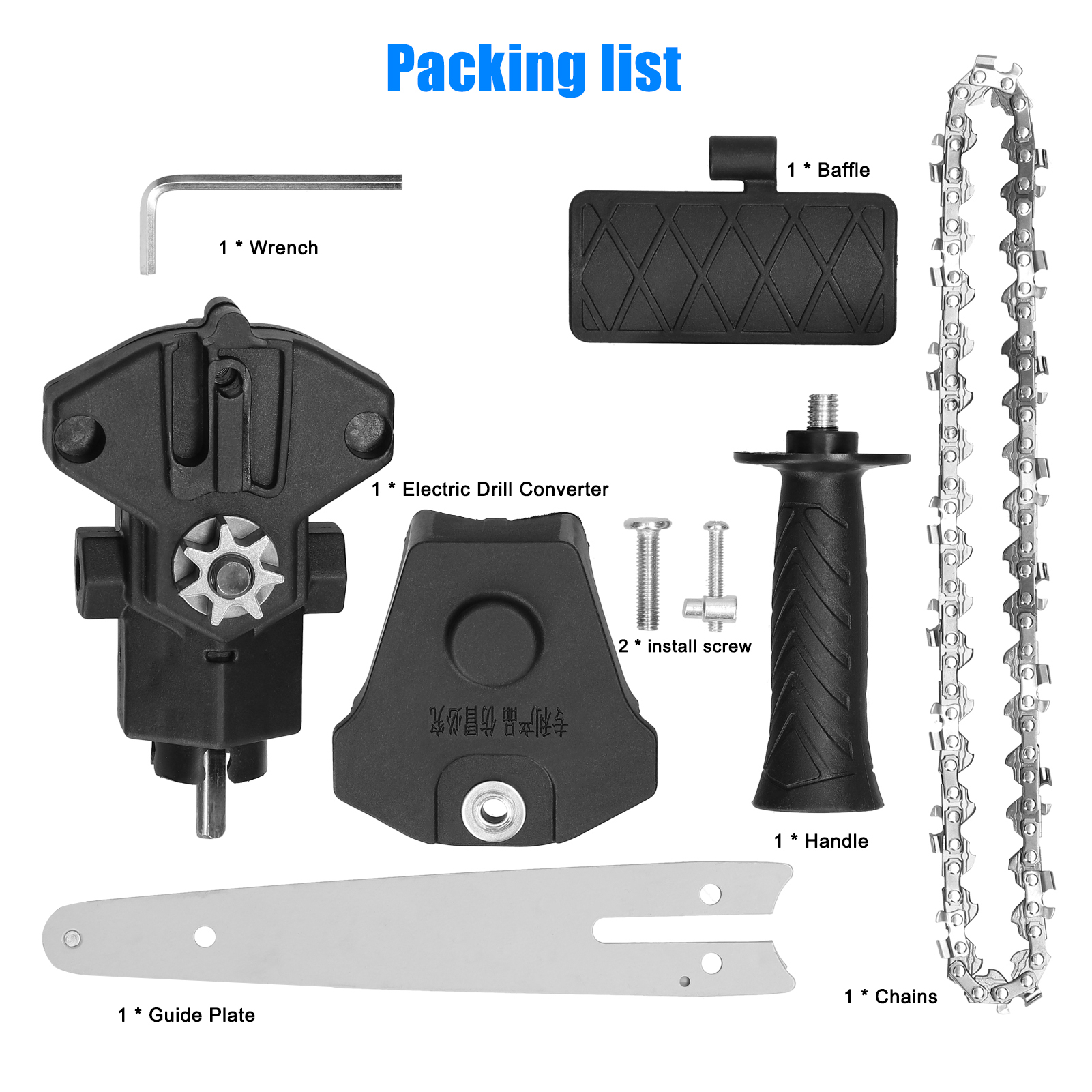 Z30 6 Inch Electric Drill Modified To Electric Chainsaw Tool Attachment Electric Chainsaws Accessory Practical Modification Tool