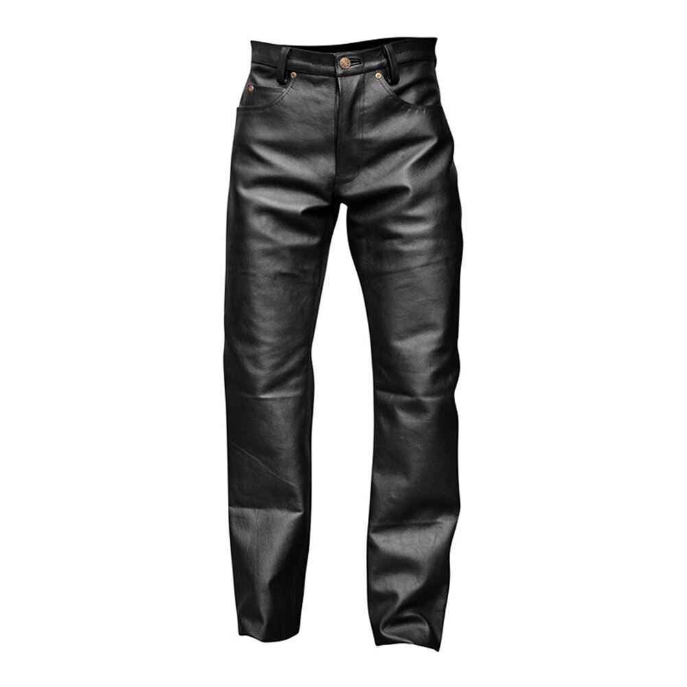 skinny leather pants men casual slim washing Locomotive leather pants men pants